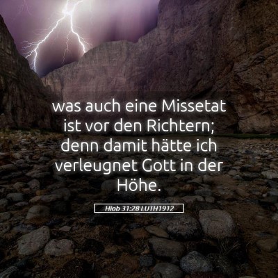 Picture 05 - Hiob 31:28 LUTH1912 - was auch eine Missetat ist vor den Richtern; denn - Bible Verse Picture