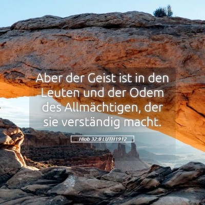 Picture 05 - Hiob 32:8 LUTH1912 - Aber der Geist ist in den Leuten und der Odem des - Bible Verse Picture