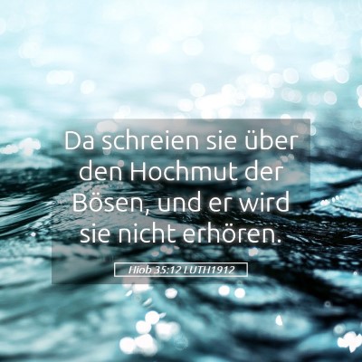 Picture 05 - Hiob 35:12 LUTH1912 - Da schreien sie über den Hochmut der Bösen, und - Bible Verse Picture