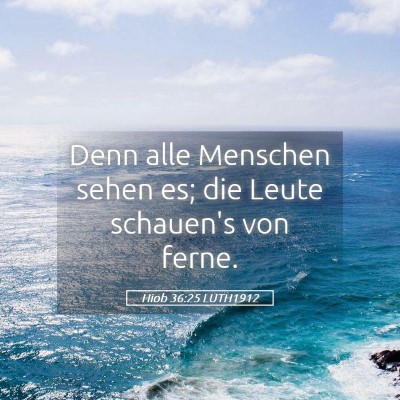 Picture 05 - Hiob 36:25 LUTH1912 - Denn alle Menschen sehen es; die Leute schauen's - Bible Verse Picture