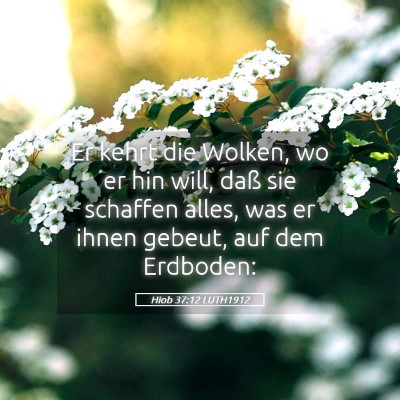Picture 05 - Hiob 37:12 LUTH1912 - Er kehrt die Wolken, wo er hin will, daß sie - Bible Verse Picture