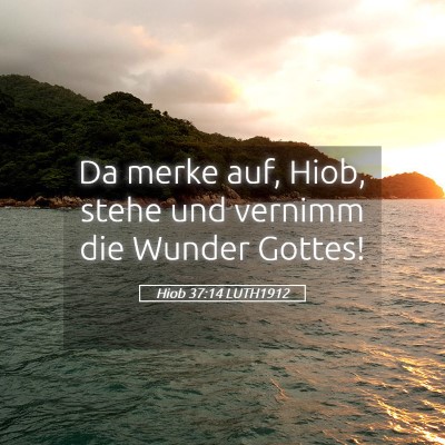 Picture 05 - Hiob 37:14 LUTH1912 - Da merke auf, Hiob, stehe und vernimm die Wunder - Bible Verse Picture