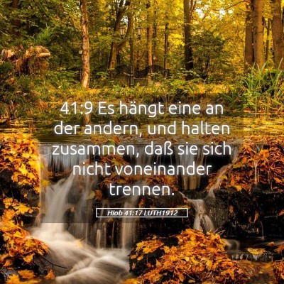 Picture 05 - Hiob 41:17 LUTH1912 - 41:9 Es hängt eine an der andern, und halten - Bible Verse Picture