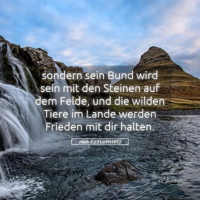 Picture 05 - Hiob 5:23 LUTH1912 - sondern sein Bund wird sein mit den Steinen auf - Bible Verse Picture