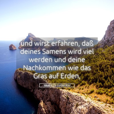 Picture 05 - Hiob 5:25 LUTH1912 - und wirst erfahren, daß deines Samens wird viel - Bible Verse Picture