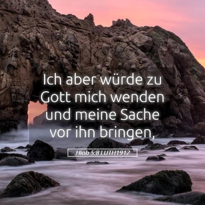 Picture 05 - Hiob 5:8 LUTH1912 - Ich aber würde zu Gott mich wenden und meine - Bible Verse Picture