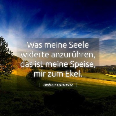 Picture 05 - Hiob 6:7 LUTH1912 - Was meine Seele widerte anzurühren, das ist - Bible Verse Picture