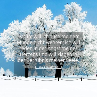 Picture 05 - Hiob 7:11 LUTH1912 - Darum will ich auch meinem Munde nicht wehren; - Bible Verse Picture