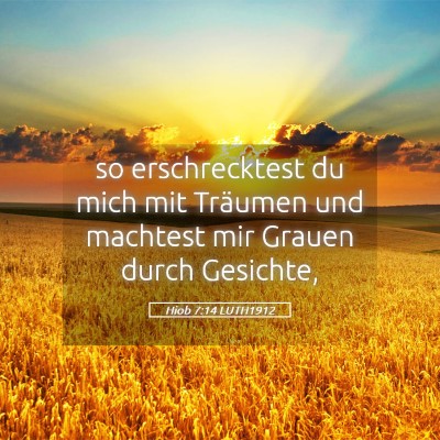 Picture 05 - Hiob 7:14 LUTH1912 - so erschrecktest du mich mit Träumen und - Bible Verse Picture