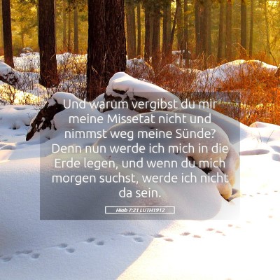 Picture 05 - Hiob 7:21 LUTH1912 - Und warum vergibst du mir meine Missetat nicht - Bible Verse Picture