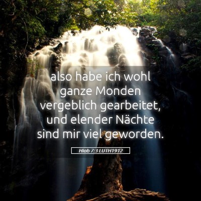Picture 05 - Hiob 7:3 LUTH1912 - also habe ich wohl ganze Monden vergeblich - Bible Verse Picture