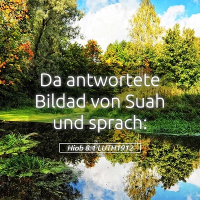 Picture 05 - Hiob 8:1 LUTH1912 - Da antwortete Bildad von Suah und - Bible Verse Picture
