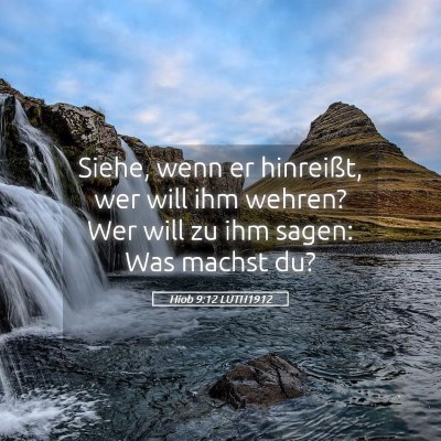 Picture 05 - Hiob 9:12 LUTH1912 - Siehe, wenn er hinreißt, wer will ihm wehren? - Bible Verse Picture