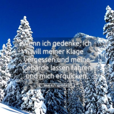 Picture 05 - Hiob 9:27 LUTH1912 - Wenn ich gedenke: Ich will meiner Klage vergessen - Bible Verse Picture