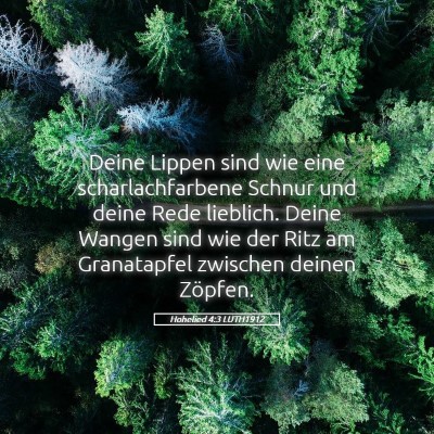 Picture 05 - Hohelied 4:3 LUTH1912 - Deine Lippen sind wie eine scharlachfarbene - Bible Verse Picture