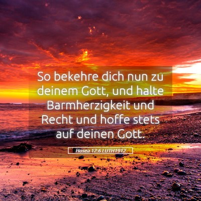 Picture 05 - Hosea 12:6 LUTH1912 - So bekehre dich nun zu deinem Gott, und halte - Bible Verse Picture