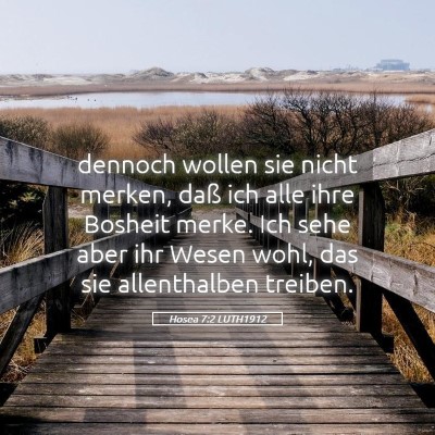Picture 05 - Hosea 7:2 LUTH1912 - dennoch wollen sie nicht merken, daß ich alle - Bible Verse Picture