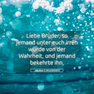 Picture 05 - Jakobus 5:19 LUTH1912 - Liebe Brüder, so jemand unter euch irren würde - Bible Verse Picture