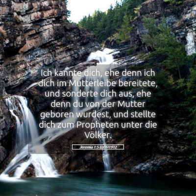 Picture 05 - Jeremia 1:5 LUTH1912 - Ich kannte dich, ehe denn ich dich im Mutterleibe - Bible Verse Picture