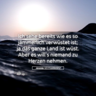 Picture 05 - Jeremia 12:11 LUTH1912 - Ich sehe bereits wie es so jämmerlich verwüstet - Bible Verse Picture