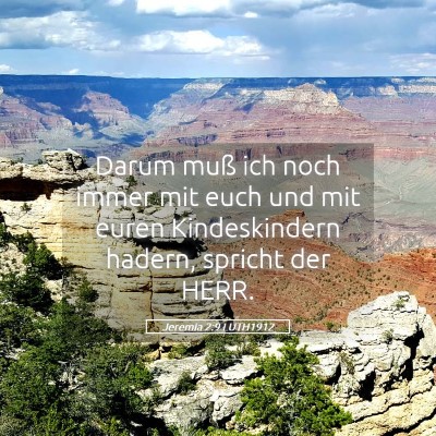 Picture 05 - Jeremia 2:9 LUTH1912 - Darum muß ich noch immer mit euch und mit euren - Bible Verse Picture