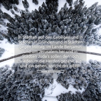 Picture 05 - Jeremia 33:13 LUTH1912 - In Städten auf den Gebirgen und in Städten in - Bible Verse Picture