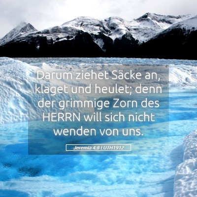 Picture 05 - Jeremia 4:8 LUTH1912 - Darum ziehet Säcke an, klaget und heulet; denn - Bible Verse Picture