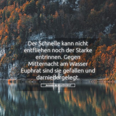 Picture 05 - Jeremia 46:6 LUTH1912 - Der Schnelle kann nicht entfliehen noch der - Bible Verse Picture