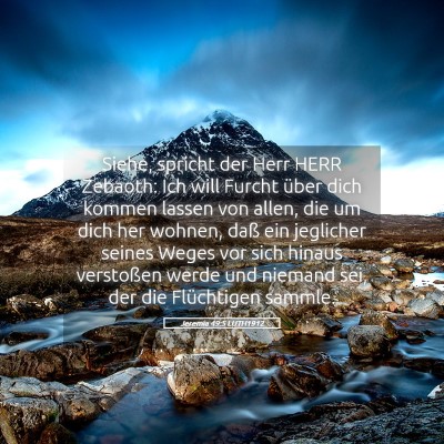 Picture 05 - Jeremia 49:5 LUTH1912 - Siehe, spricht der Herr HERR Zebaoth: Ich will - Bible Verse Picture