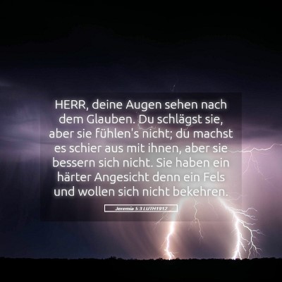 Picture 05 - Jeremia 5:3 LUTH1912 - HERR, deine Augen sehen nach dem Glauben. Du - Bible Verse Picture