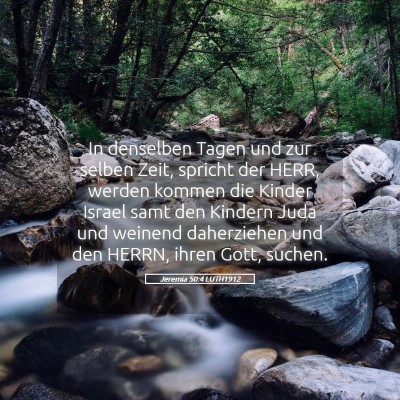 Picture 05 - Jeremia 50:4 LUTH1912 - In denselben Tagen und zur selben Zeit, spricht - Bible Verse Picture