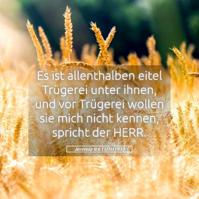 Picture 05 - Jeremia 9:6 LUTH1912 - Es ist allenthalben eitel Trügerei unter ihnen, - Bible Verse Picture