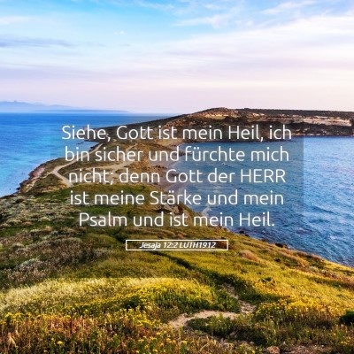 Picture 05 - Jesaja 12:2 LUTH1912 - Siehe, Gott ist mein Heil, ich bin sicher und - Bible Verse Picture
