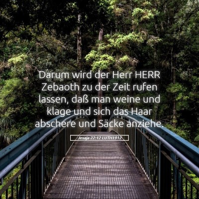 Picture 05 - Jesaja 22:12 LUTH1912 - Darum wird der Herr HERR Zebaoth zu der Zeit - Bible Verse Picture