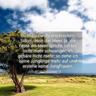 Picture 05 - Jesaja 23:4 LUTH1912 - Du magst wohl erschrecken, Sidon; denn das Meer, - Bible Verse Picture