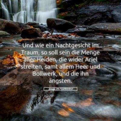 Picture 05 - Jesaja 29:7 LUTH1912 - Und wie ein Nachtgesicht im Traum, so soll sein - Bible Verse Picture