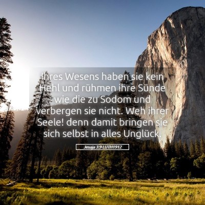 Picture 05 - Jesaja 3:9 LUTH1912 - Ihres Wesens haben sie kein Hehl und rühmen ihre - Bible Verse Picture