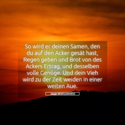 Picture 05 - Jesaja 30:23 LUTH1912 - So wird er deinen Samen, den du auf den Acker - Bible Verse Picture