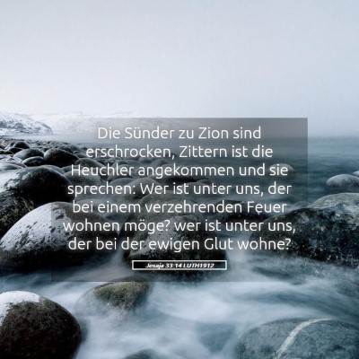 Picture 05 - Jesaja 33:14 LUTH1912 - Die Sünder zu Zion sind erschrocken, Zittern ist - Bible Verse Picture