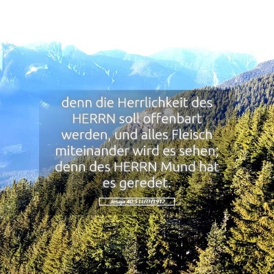 Picture 05 - Jesaja 40:5 LUTH1912 - denn die Herrlichkeit des HERRN soll offenbart - Bible Verse Picture