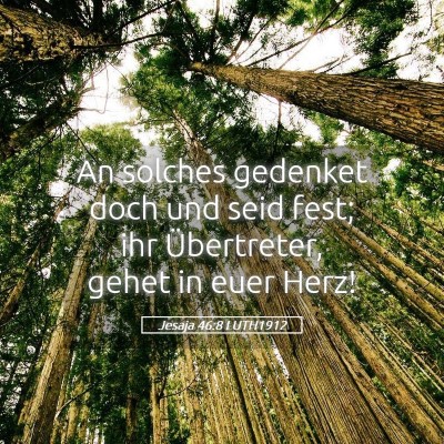 Picture 05 - Jesaja 46:8 LUTH1912 - An solches gedenket doch und seid fest; ihr - Bible Verse Picture