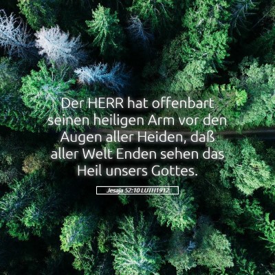 Picture 05 - Jesaja 52:10 LUTH1912 - Der HERR hat offenbart seinen heiligen Arm vor - Bible Verse Picture