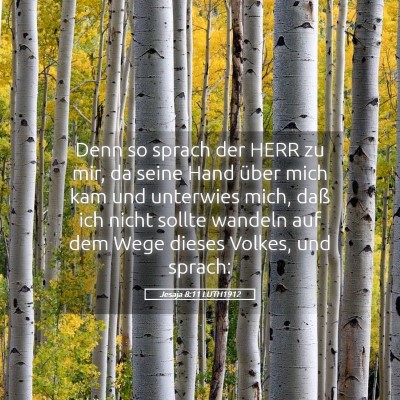 Picture 05 - Jesaja 8:11 LUTH1912 - Denn so sprach der HERR zu mir, da seine Hand - Bible Verse Picture