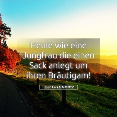 Picture 05 - Joel 1:8 LUTH1912 - Heule wie eine Jungfrau die einen Sack anlegt um - Bible Verse Picture