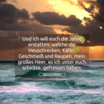Picture 05 - Joel 2:25 LUTH1912 - Und ich will euch die Jahre erstatten, welche die - Bible Verse Picture