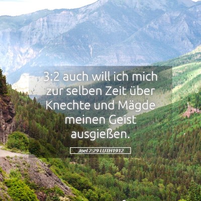 Picture 05 - Joel 2:29 LUTH1912 - 3:2 auch will ich mich zur selben Zeit über - Bible Verse Picture