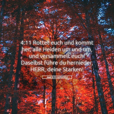 Picture 05 - Joel 3:11 LUTH1912 - 4:11 Rottet euch und kommt her, alle Heiden um - Bible Verse Picture