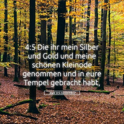 Picture 05 - Joel 3:5 LUTH1912 - 4:5 Die ihr mein Silber und Gold und meine - Bible Verse Picture