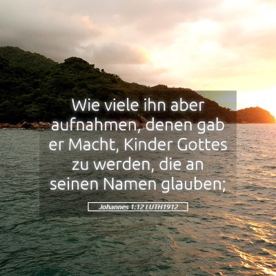 Picture 05 - Johannes 1:12 LUTH1912 - Wie viele ihn aber aufnahmen, denen gab er Macht, - Bible Verse Picture