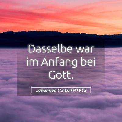 Picture 05 - Johannes 1:2 LUTH1912 - Dasselbe war im Anfang bei - Bible Verse Picture